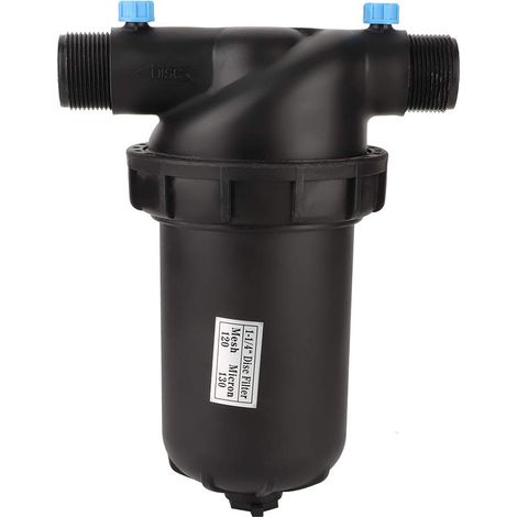 Filtro per irrigazione – Disco con filettatura maschio G1-1/4 – 120 mesh – Serra, agricoltura, pompa a goccia