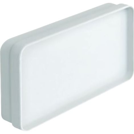 Bouchon de fermeture pour tube Ventilation rectangulaire et ses accessoires 120 x 60 mm blanc - First Plast