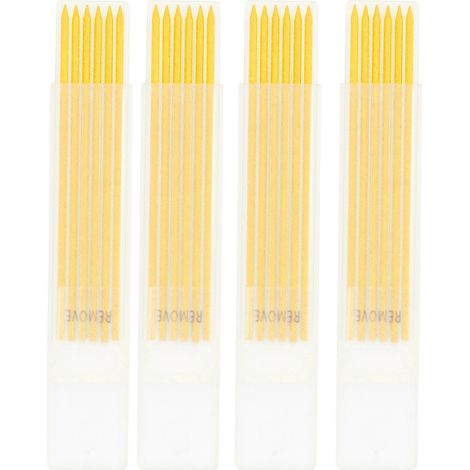 24 recharges pour crayon de menuisier, mine graphite 2.8mm longue durée, recharge jaune pour travail du bois (1/5)