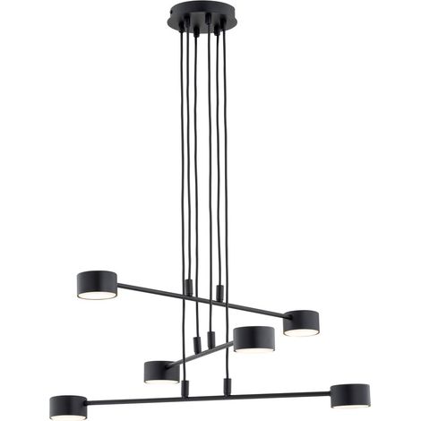 Lampada a sospensione MODUS nera 6 luci GX53 Emibig (1/5)