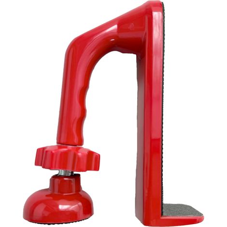 Cadenas de sécurité portable en alliage d'aluminium (rouge), antidérapant, pour voyage, appartement, autodéfense et protection personnelle
