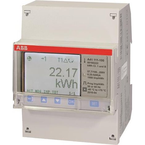 Compteur A41 Monophase Mesure Directe 80A Steel Mid 2CMA170554R1000 ABB 831111 (1/2)