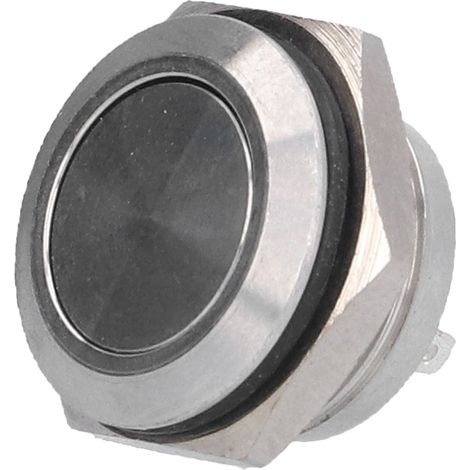 5 Stück Flachknopfschalter aus Edelstahl, wasserdicht, Schraubanschluss, Stromanschlusszubehör 0–220 V, 16 mm (1/5)
