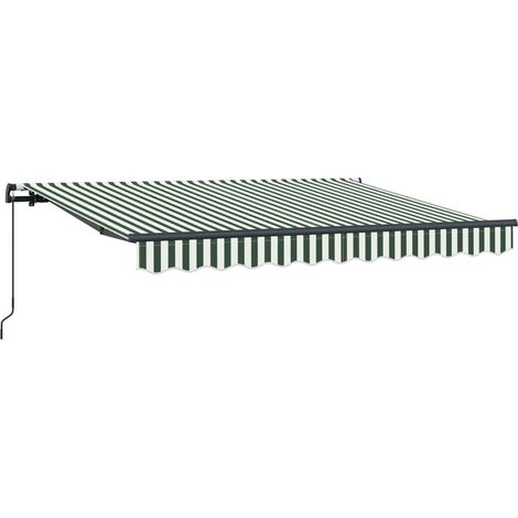 Maison Exclusive - Tenda Retrattile Verde 350 x 200 cm Tessuto (1/4)