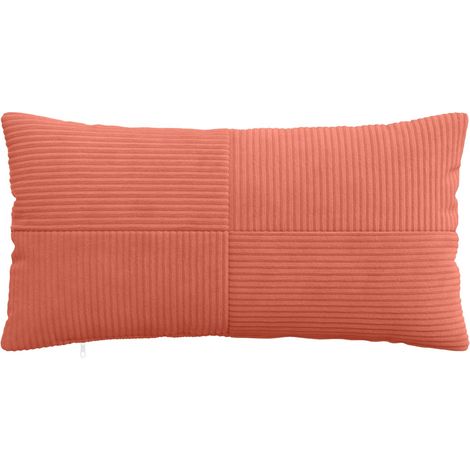 vidaXL Funda de almohada 6 pcs ALMELO Rojo Naranja 40 x 80 cm pana (1/2)