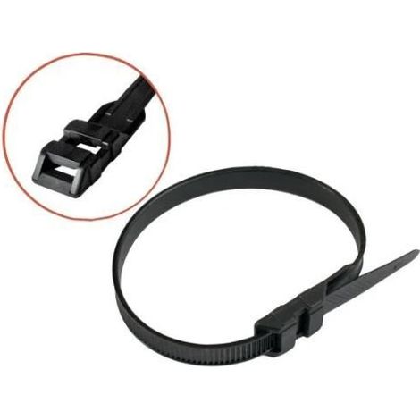 Colliers de Serrage Nylon 6.6 Autobloquants Naturel - Serre-Cables 3,6x200mm - Boite de 100 - Fixation Faisceau electrique