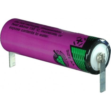 Pile Lithium 3.6V AA Tadiran SL760 + cosses à souder