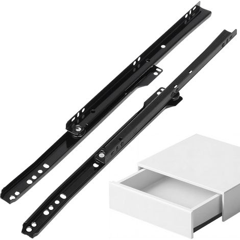 1 paire de pièces rechange pour glissières tiroir : kit réparation rails classeur, plaque arrière (1/5)
