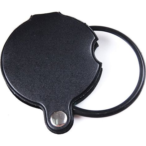 MINKUROW 60mm Diametro 10x Mini Lente Di Vetro Lente D'ingrandimento Lente D'ingrandimento Lente D'ingrandimento Pieghevole Lente Da Orologiaio Con Rivestimento In Pelle Pu - Nero (1/3)