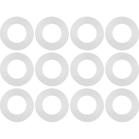 12pcs Silicone O Ring Gasket Kit, 1 Inch White O-Ring, Flat Washer, Plumbing Seal, Kitchen Sink Washers, for Tap, Water Pipe, Fixing Bolt (1/5)
