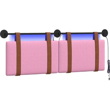 Maison Exclusive - Testiera sospesa Con luce LED Rosa PU Antico (1/5)