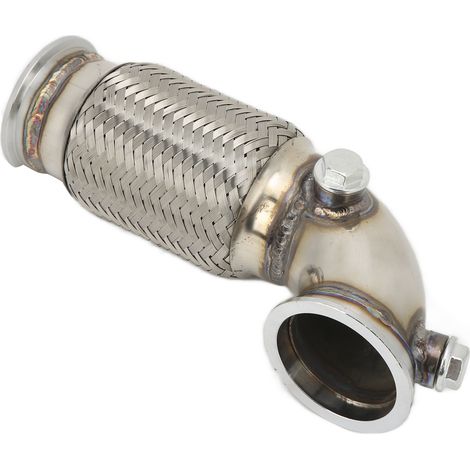 Tuyau d'échappement 90° V-Band à V-Band avec soufflet flexible, acier inoxydable, raccord de descente 2,5 pouces, modifié, performance auto (1/5)