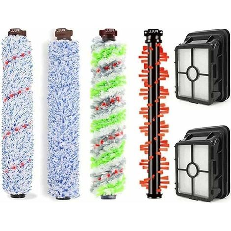Accesorios para aspiradora Bissell Crosswave: juego de 4 cepillos principales y 2 filtros de malla (microfibra y nailon). (1/5)