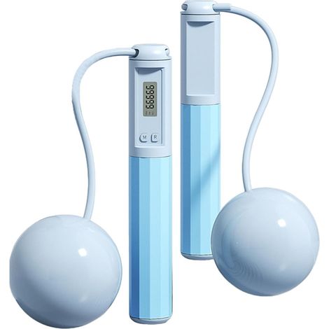 Corde à sauter électronique  Corde à sauter ajustable  Grand ballon de fitness sans fil pour la maison, l'école et les activités de plein air  Design compact et facile à utiliser (1/5)