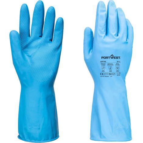 Guante ligero de látex Food Safe FD Chemical B (pack12) Azul uso alimentario (12 pares) AP76 XL