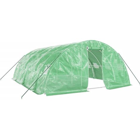 Maison Exclusive - Serra con Telaio in Acciaio Verde 30 m² 6x5x2,3 m