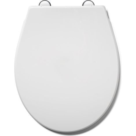 Croydex White Toilet Seat Stainless Steel Hinges - Vivara (1/5)