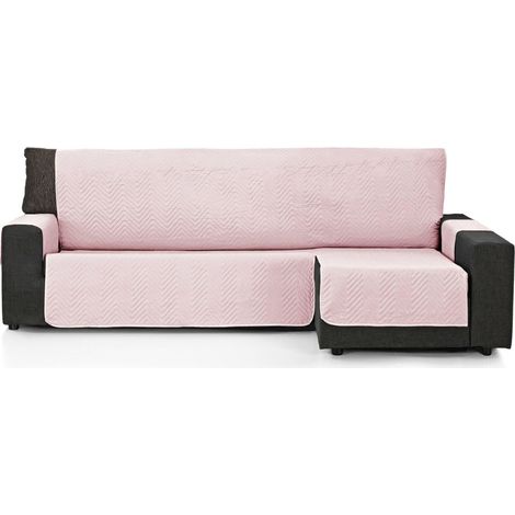 Housse de canapé d'angle réglable, Couleur Saumon, 280 cm, Convient pour méridienne Droite et Gauche (1/5)