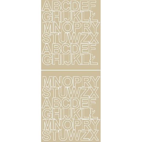 Lettere adesive autoadesive 3,5 cm, beige opaco