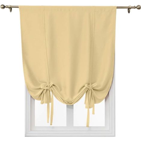 (Beige,100x120cm) Attacher Les Stores occultant Rideau de fenêtre Isolant Thermique Drapé Panneau Décoration de la Maison Balloon Shades pour Chambre