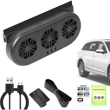 Ventilateur de fenêtre voiture à énergie solaire (1/5)