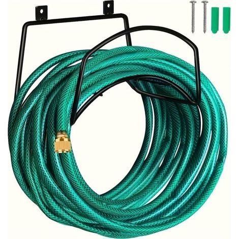 Support Tuyau Jardin Métal Mural Réglable U - Intérieur Extérieur Cordes - Idéal pour Amateurs de Jardinage