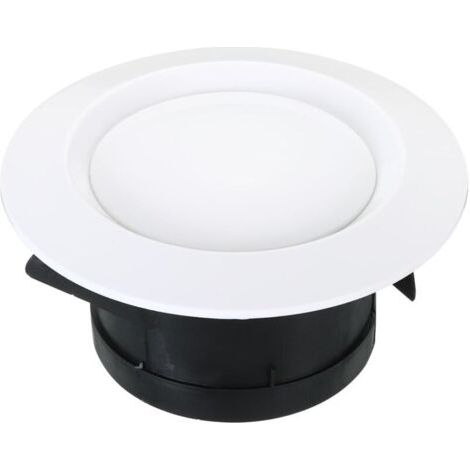 Pair Grille d'aération ronde de 20 cm (6 pouces), diffuseur de plafond réglable, en ABS, blanche, pour salle de bain, cuisine et salon (1/5)