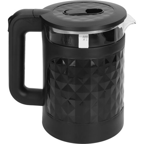 Elektrischer Wasserkocher, 2,3 l, sichtbares Füllvolumen, Dampfführung, automatische Abschaltung bei Erreichen des Siedepunkts, 220 V, CE-zertifiziert, schwarz (1/5)