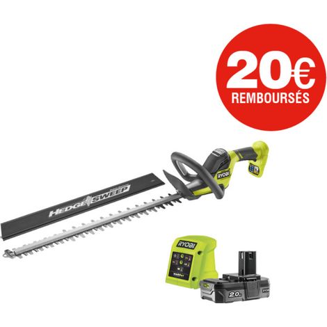Taille-haies RYOBI 18V One+ - 1 batterie 2.0Ah - 1 chargeur - RY18HT55A-120 (1/5)