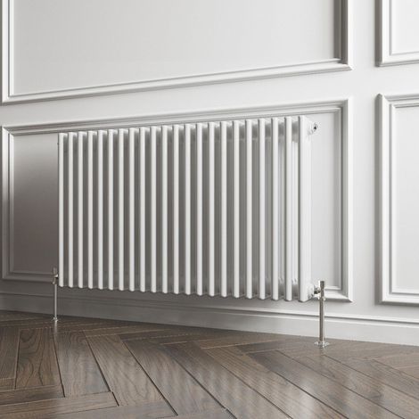 Biubiubath Traditional Cast Iron Style Radiator Horizontal 3 Column White 600x1010mm