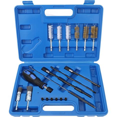 Jeffergarden Kit 19 pièces de nettoyage de siège d'injecteur diesel - Brosses pour alésage de culasse - Universel pour véhicule (1/5)