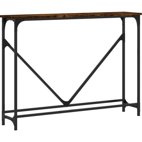 Maison Exclusive - Tavolino Consolle Rovere Fumo 102x22,5x75 cm Legno Multistrato