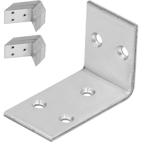 Conector angular para carpintería KOTARBAU® de acero inoxidable galvanizado de 30 x 45 x 25 mm, juego de 25 piezas.