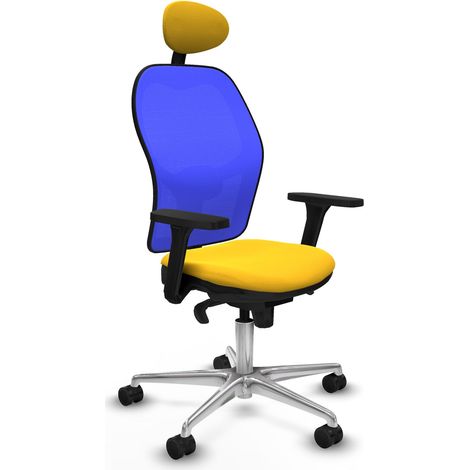 Piqueras y Crespo Jorquera Silla de oficina amarilla confortable (1/5)