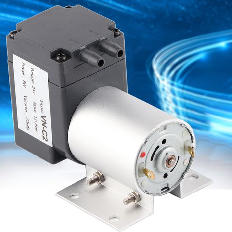 Pompe à vide haute puissance -72kPa 8W 12L/min, support inclus (alimentation DC 24V)