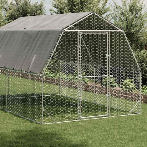 Maison Exclusive - Hühnerstall mit Dach 2,5x4x2,25 m Verzinkter S