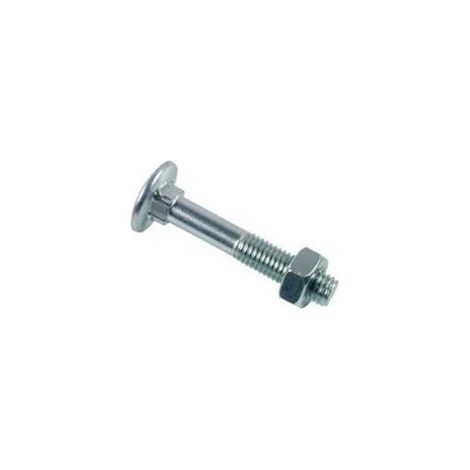 Boulon LENNIE Tête ronde collet carré TRCC - Zingué blanc - Ø8x20 - boite de 100 - BTRCC0802002B (1/2)