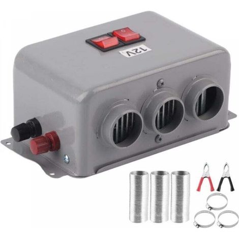 Chauffage de voiture 12V 600W-800W – 3 sorties d'air – Température jusqu'à 100℃ – Dégivreur rapide pour pare-brise - W-800 (1/4)