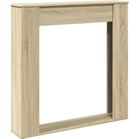 Manteau de cheminée Sonoma en chêne, 100 x 20 x 100 cm, en bois d'ingénierie (1/5)