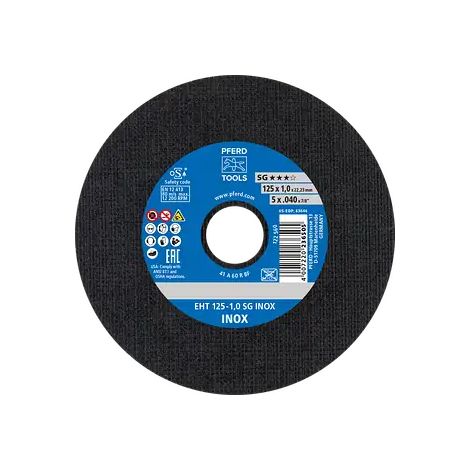 PFERD TOOLS Trennscheibe EHT 125x1,6x22,23 mm gerade Leistungslinie SG INOX für Edelstahl 25 Stk (1/3)