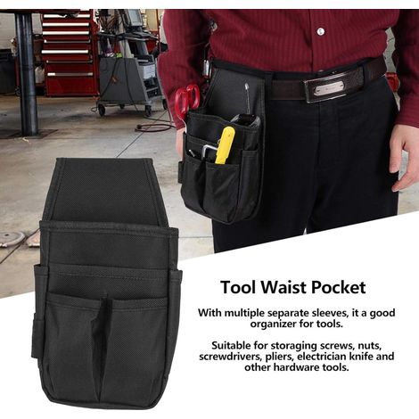 Borsa portautensili, marsupio portautensili, cintura portautensili, marsupio portautensili da ferramenta, marsupio portautensili da cintura con 6 tasche impermeabile Oxford per fai da te, elettricista (1/4)