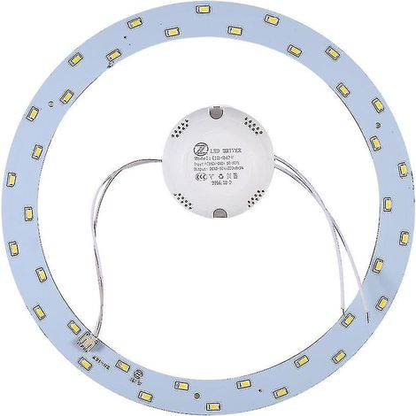 Panneau LED rond SMD 5730 18 W 220 V, ampoule de remplacement blanc chaud -z-haoyi (1/4)