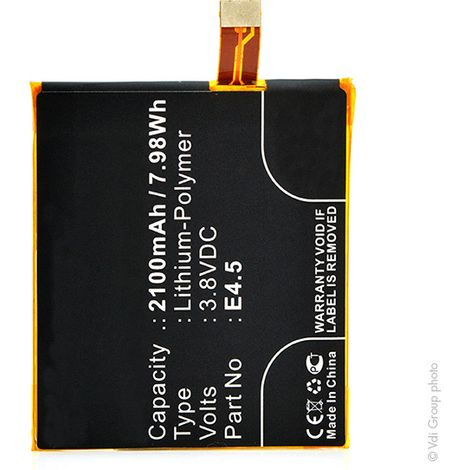 NX - Batterie téléphone, smartphone, GSM pour BQ 3.8V 2100mAh - E4.5