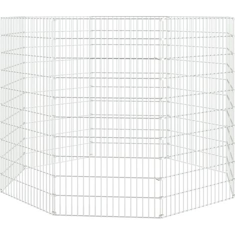 Free Range Animal Enclosure 8-Panel 54x100 cm Galvanised Iron vidaXL