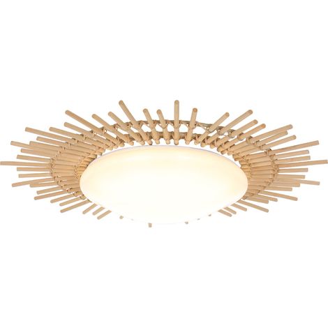 Sienna Aura Plafoniera Decorativa Incasso Legno Bianco, Plastica Opaca (1/4)