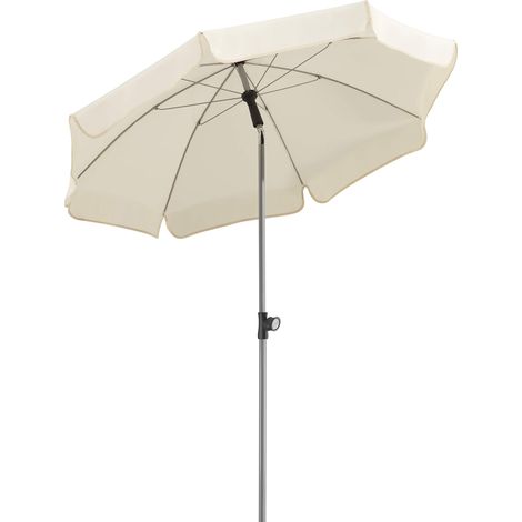 Parasol Locarno, Nature, env. 150 cm Ø, en 8 Parties, Rond, Naturel (1/5)