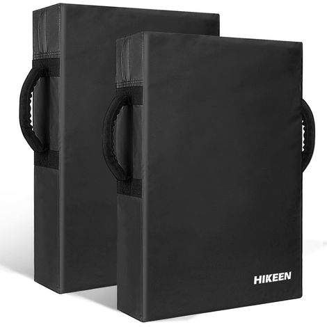 Lot de 2 Bouclier de Frappe, 16" x 24" Coussin de Frappe en Mousse, Paos de Boxe Bouclier de Boxe, Coussinet de Blocage avec Poignées pour MMA Kickboxing thaï Karaté Taekwondo Martial Art (1/5)