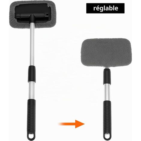 Car Cleaning Brush Car Window Cleaning Tool Rectangular Plate Swivel Handle Pads (1/3)
