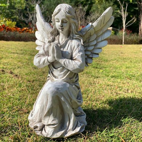Handsider Memorial Religiöse Engel-Gartenstatue – wasserdicht – Kunstdekoration für Terrasse, Rasen, Hof, Einweihungsparty