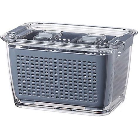 Recipiente de almacenamiento de cocina práctico con gran capacidad, organizador de refrigerador, a prueba de polvo. (1/5)